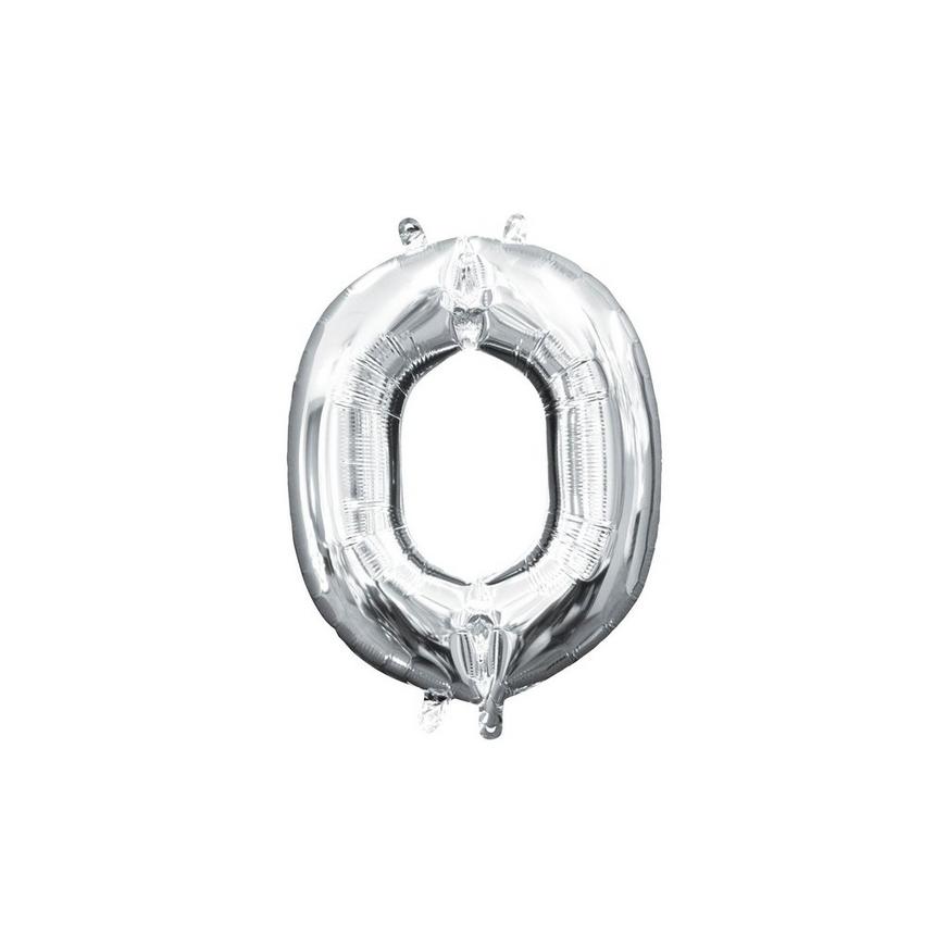 13in Air-Filled Silver Letter Balloon (O)